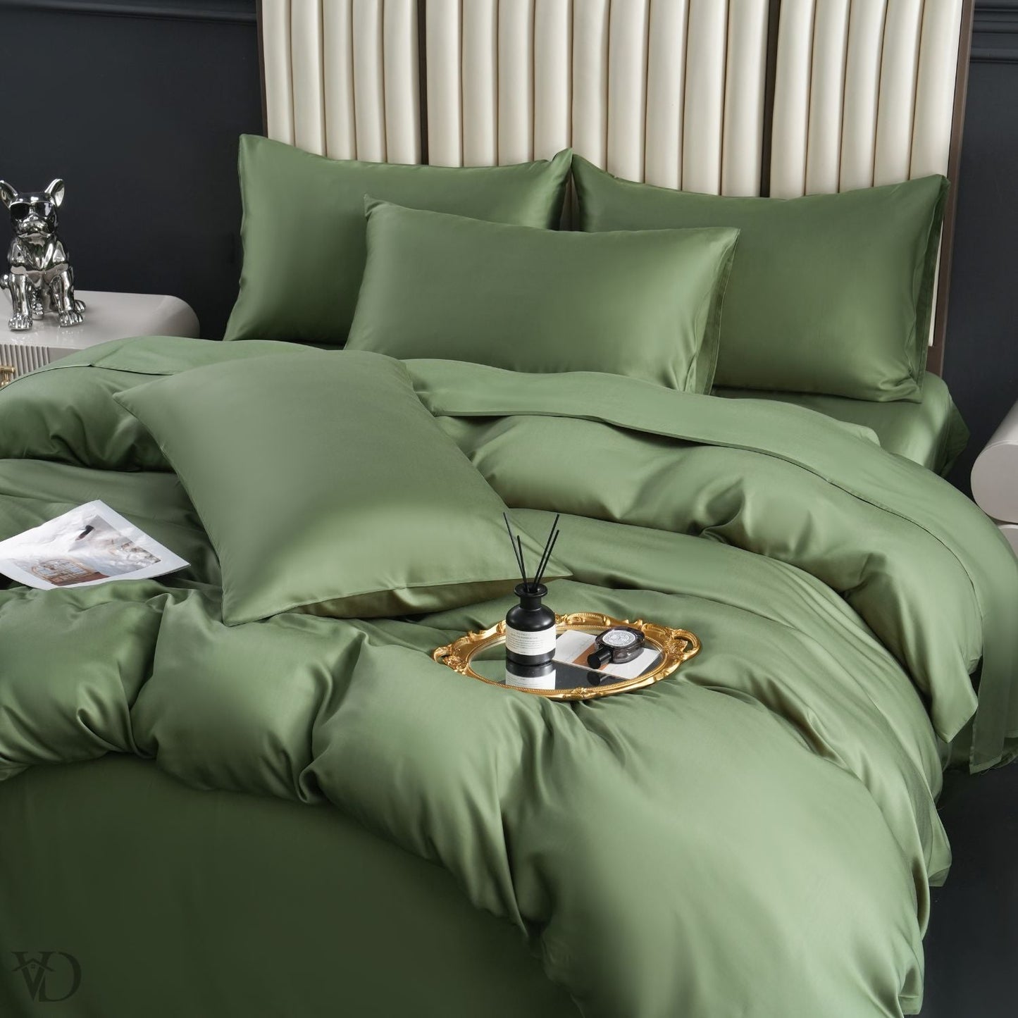 Green Dream Olive Luxury Bamboo Bedding Set