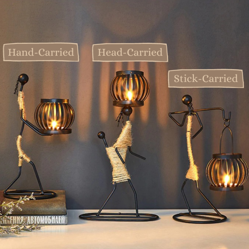 HomeQuill‚Ñ¢ Tribal Candle-Holding Figurine - Nordic Side - 