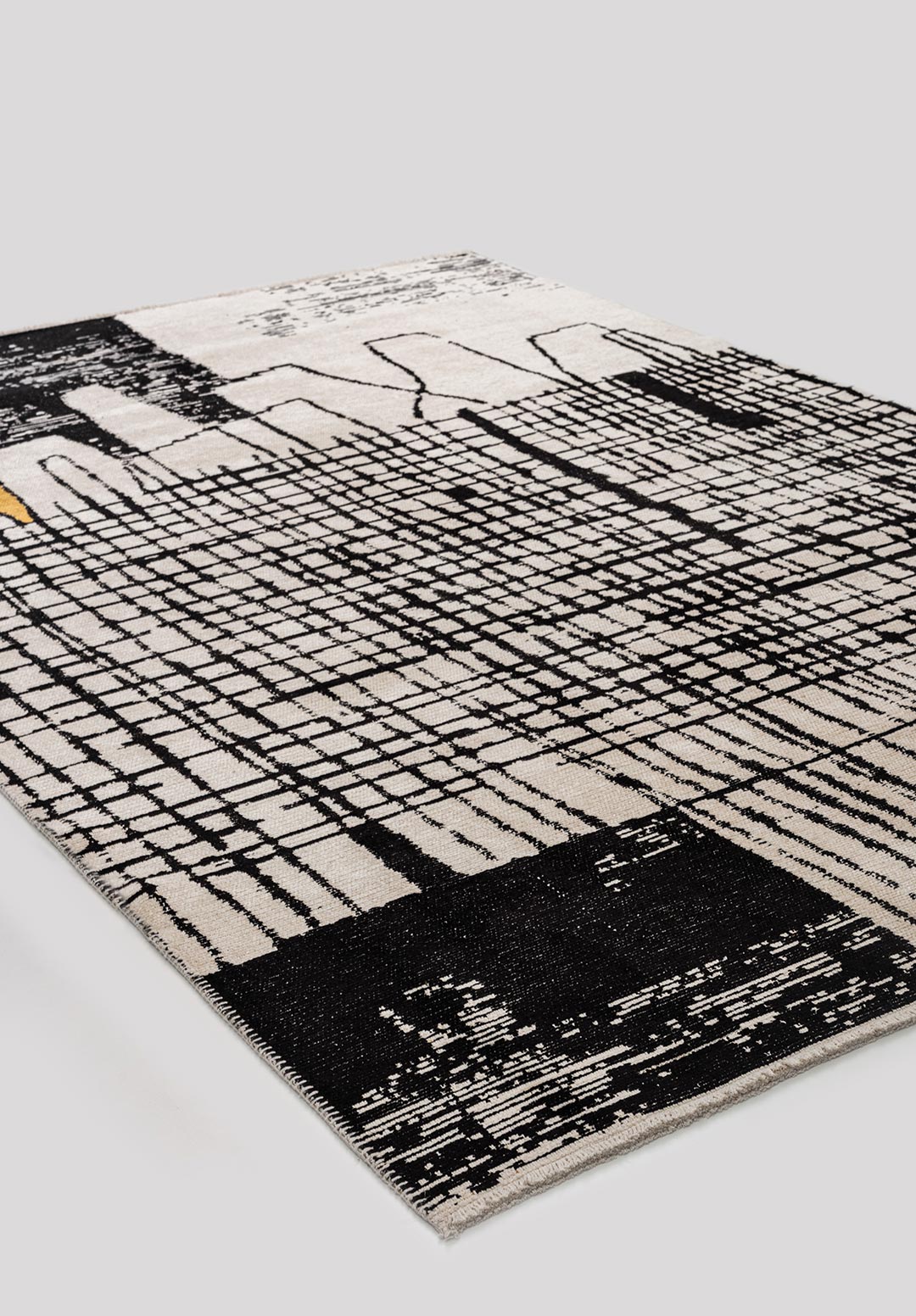 Edinburgh Black - Gold Rug