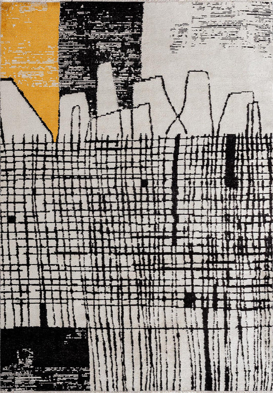 Edinburgh Black - Gold Rug