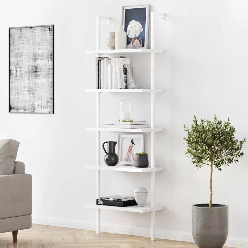 Valmiera Minimalist Ladder Bookshelf