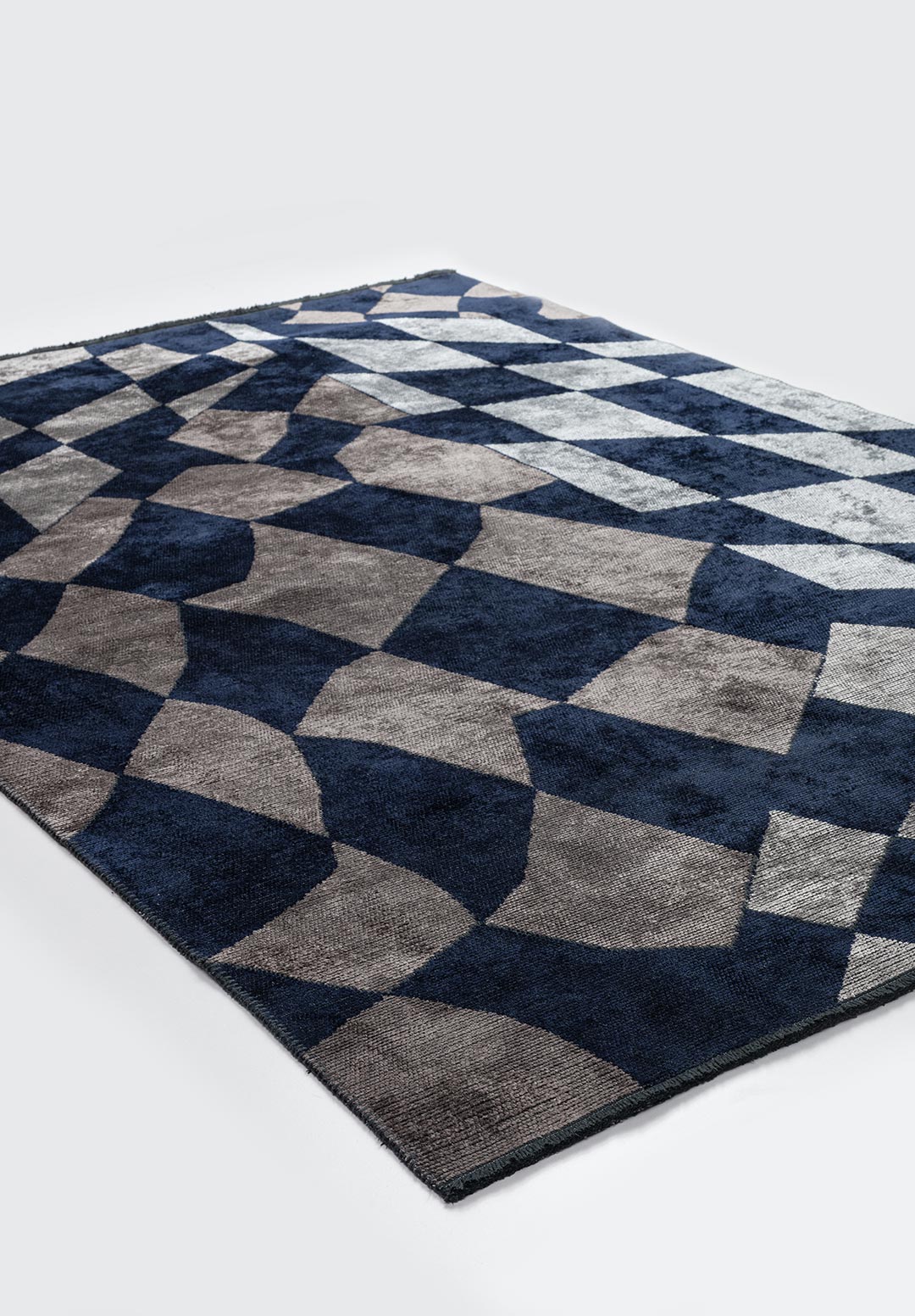 Manchester Dark Navy - Dark Grey Rug