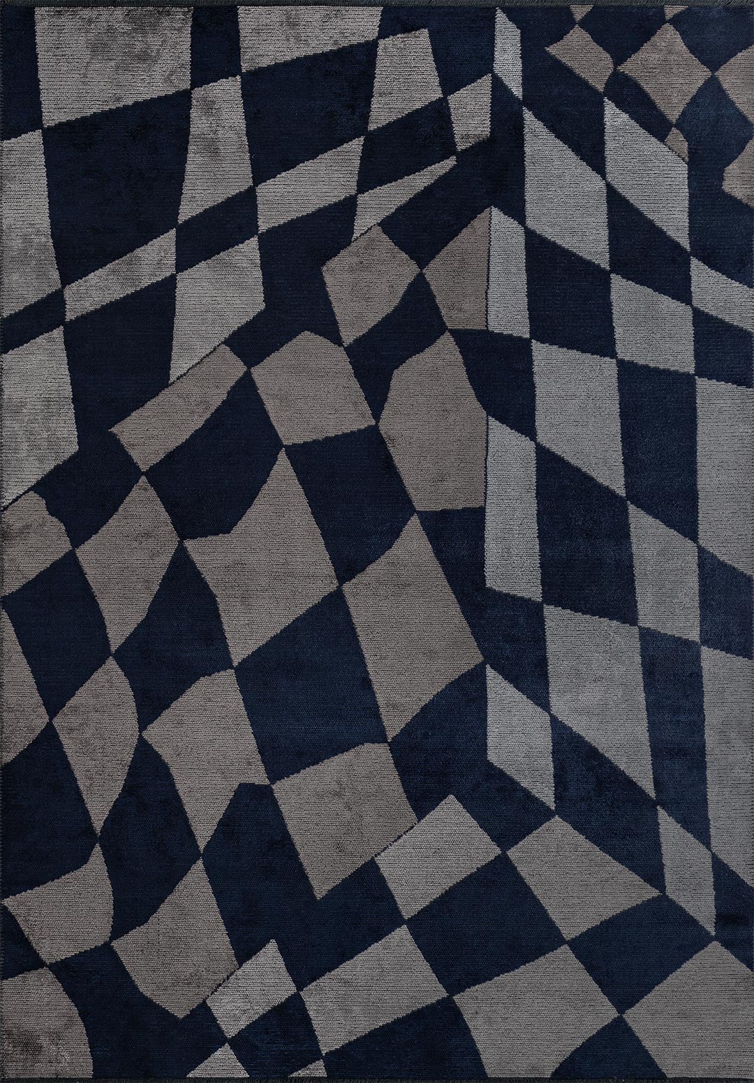 Manchester Dark Navy - Dark Grey Rug