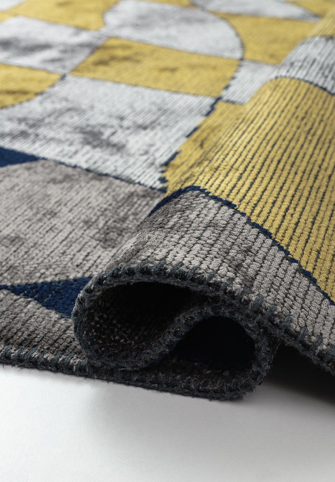 Jersey Dark Navy - Gold Rug