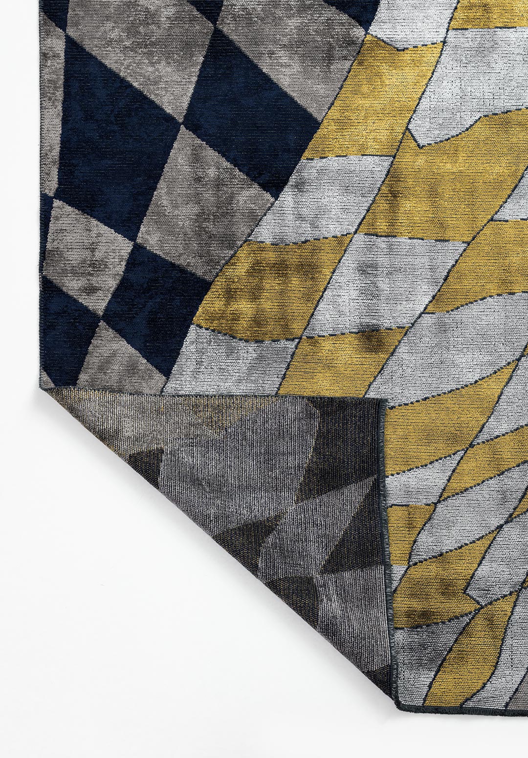 Jersey Dark Navy - Gold Rug