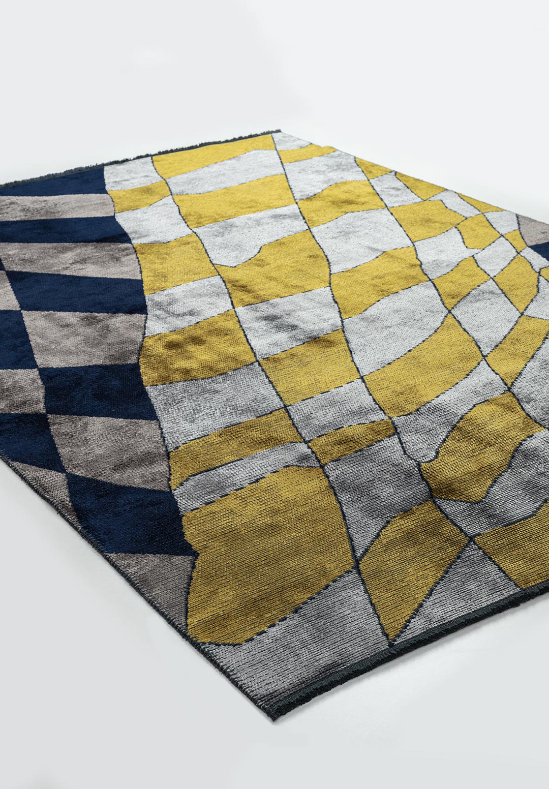 Jersey Dark Navy - Gold Rug