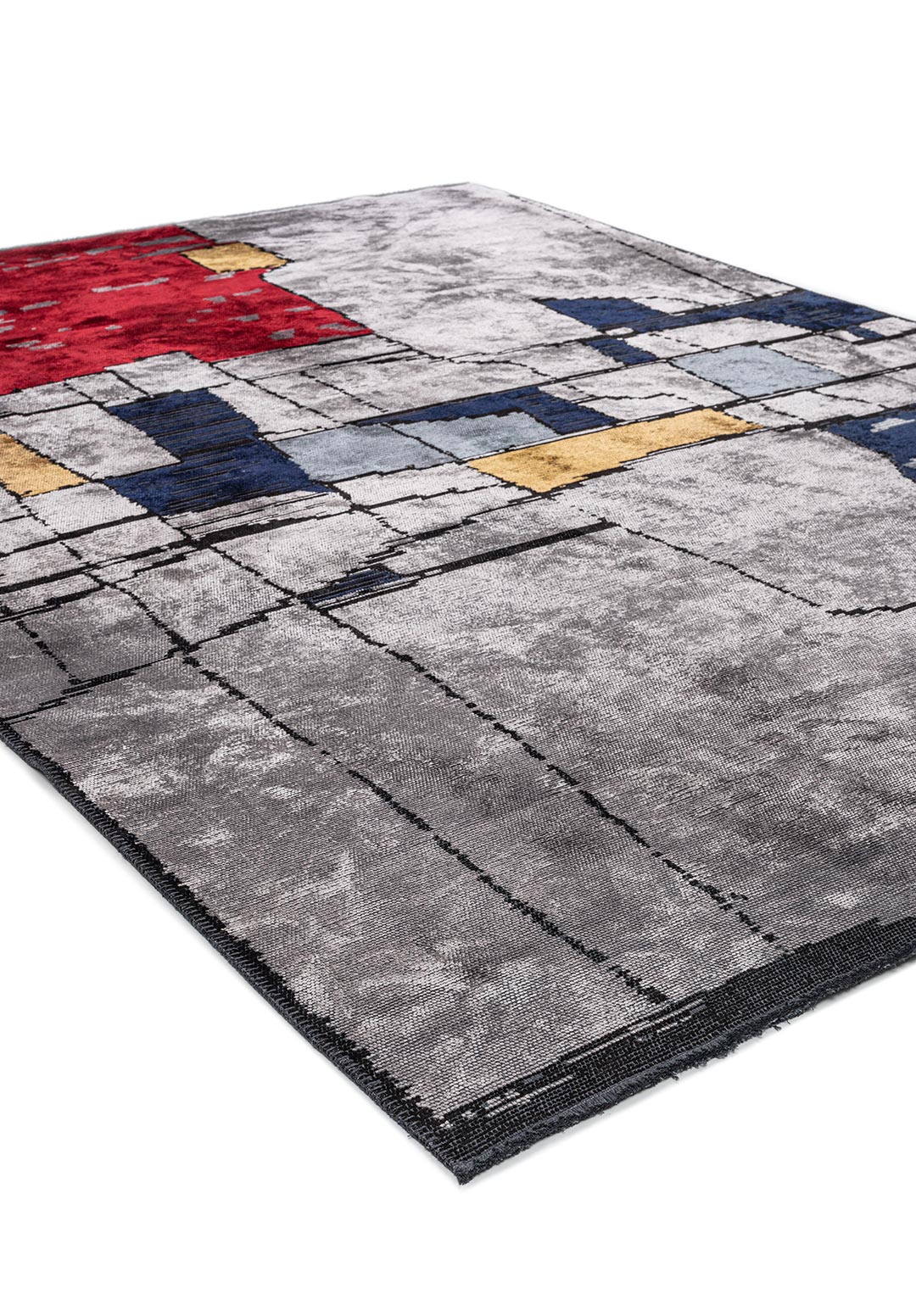 Bristol Red - Light Grey Rug