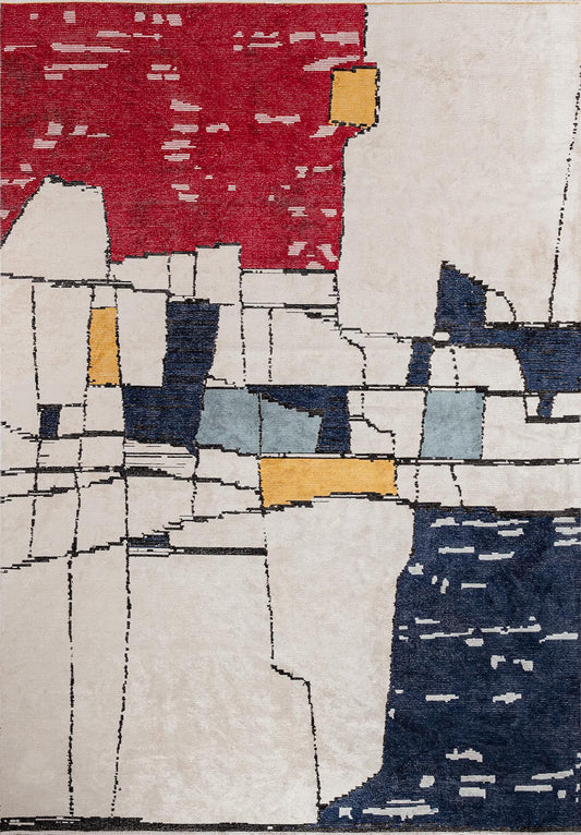 Bristol Red - Ecru Rug