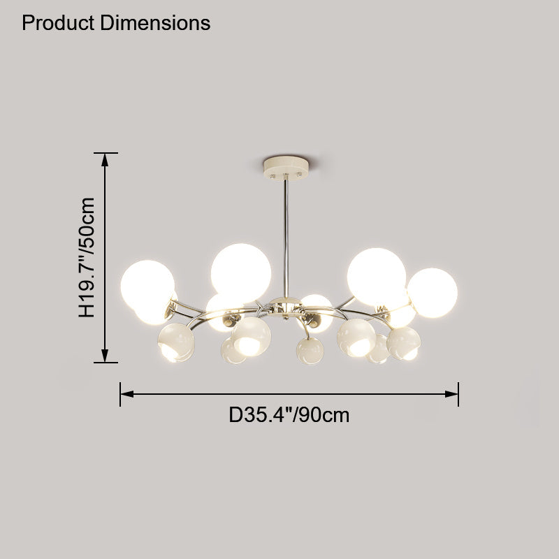 WOMO Space Age Glass Globe Chandelier-WM2290