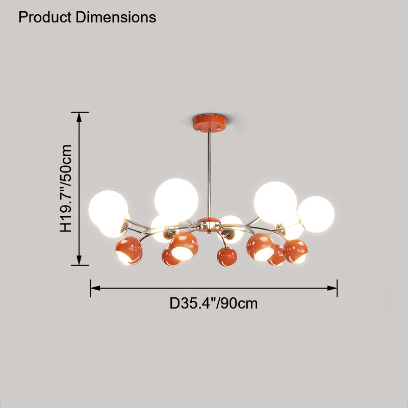 WOMO Space Age Glass Globe Chandelier-WM2290