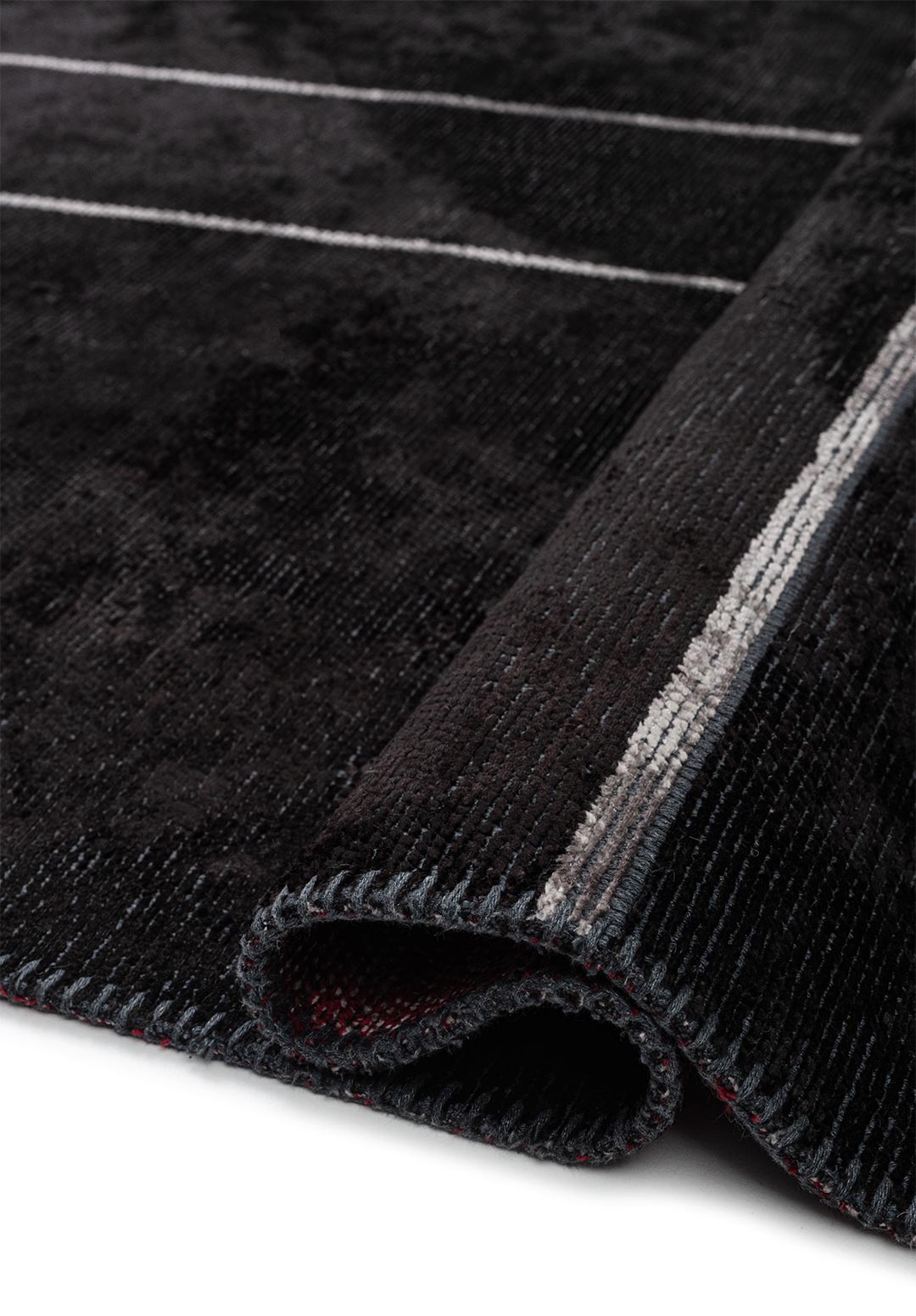 Circus Light Grey - Black Rug