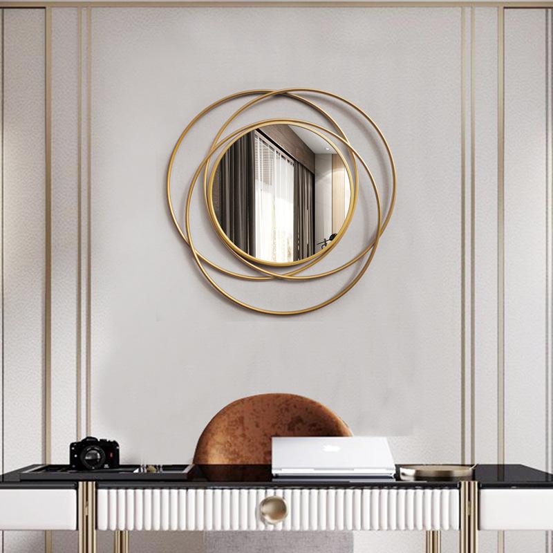 Grobina Contemporary Gold Accent Mirror