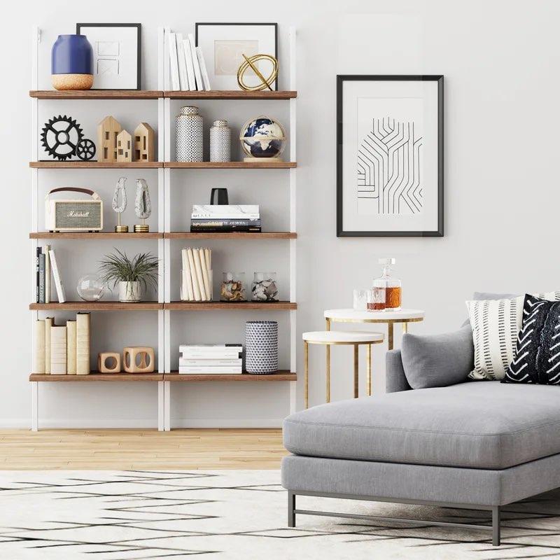 Valmiera Minimalist Ladder Bookshelf