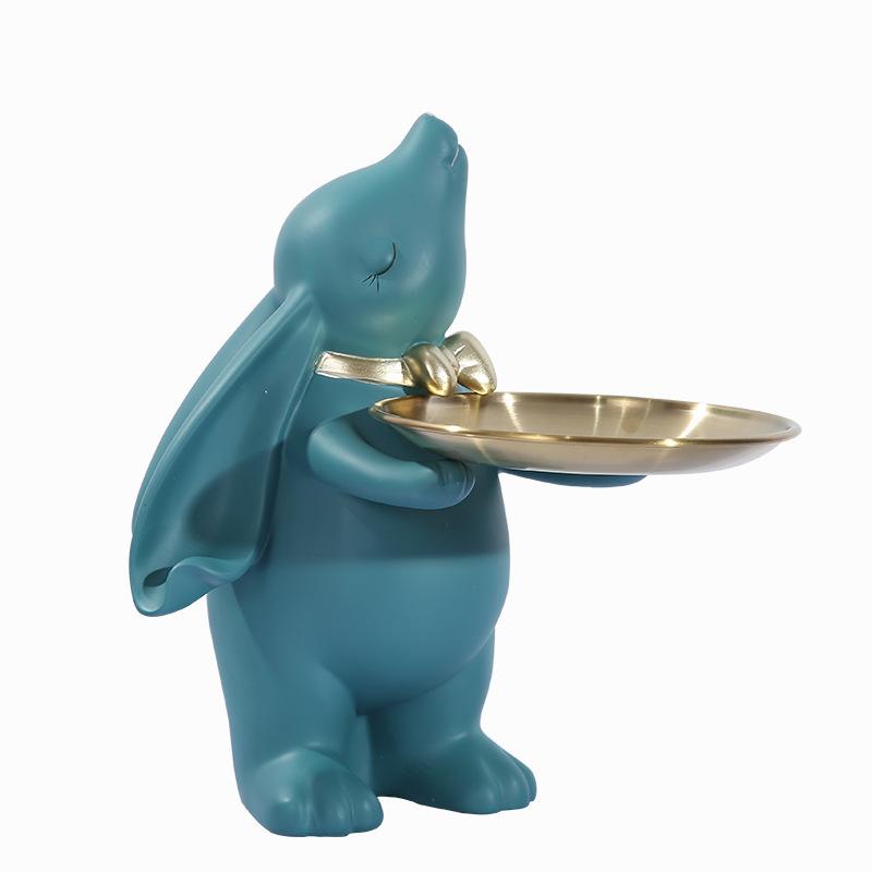 Rabbit Sculpture Serving Tray