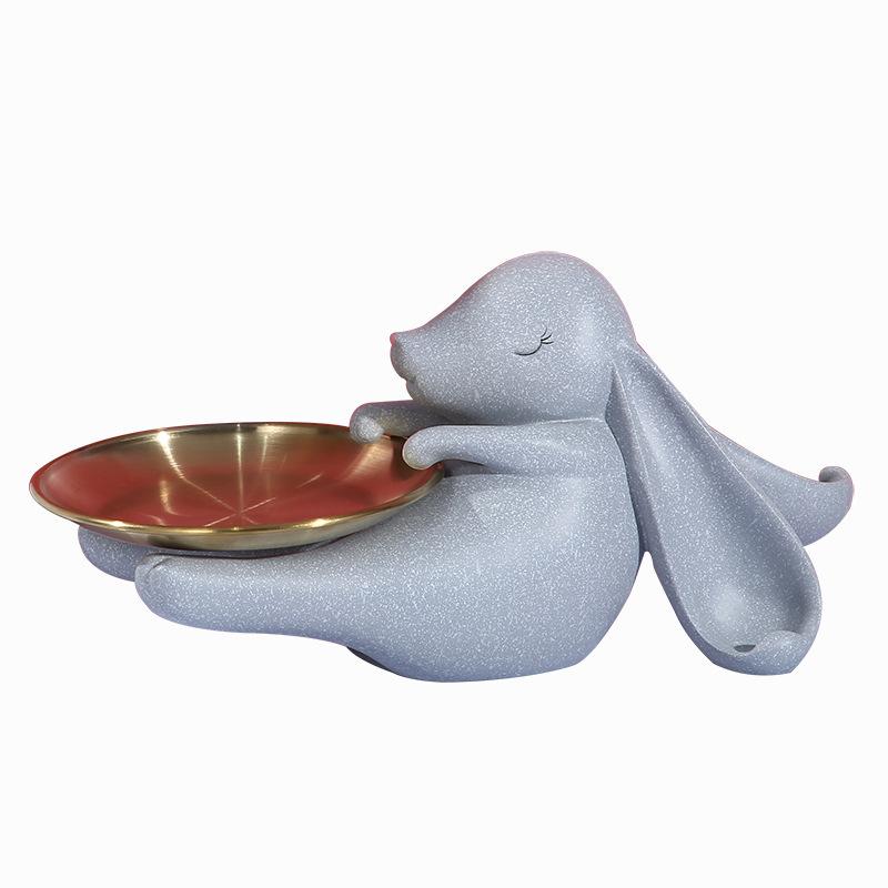 Rabbit Sculpture Serving Tray