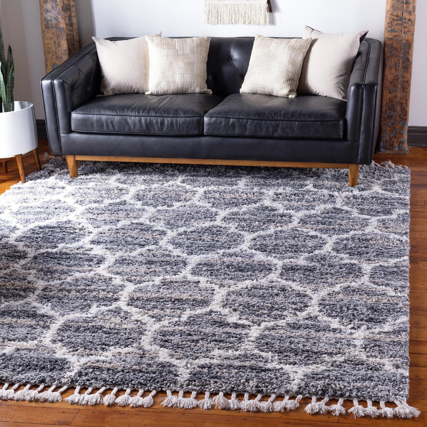 Broderick - Modern Pattern Shaggy Area Rug - Nordic Side - abstract-rug, area-rug, feed-cl0-over-80-dollars, geometric-rug, hallway-runner, large-rug, modern, modern-rug, round-rug, shaggy-ru
