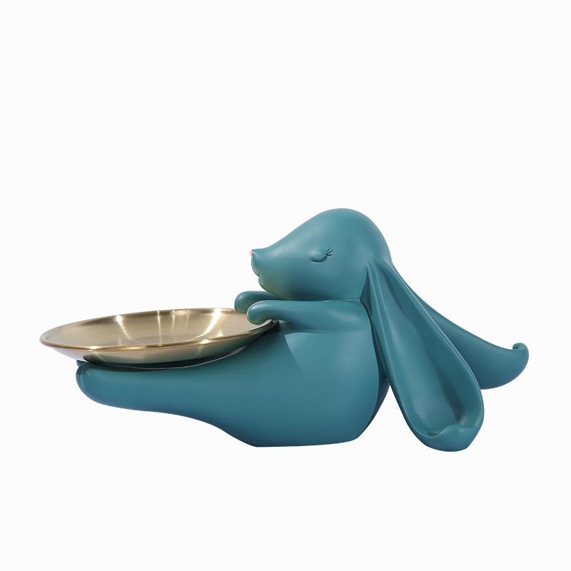 Rabbit Sculpture Serving Tray