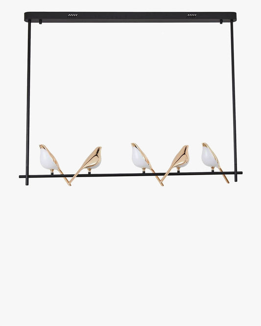 WOMO Black and Gold Bird Chandelier-WM2512