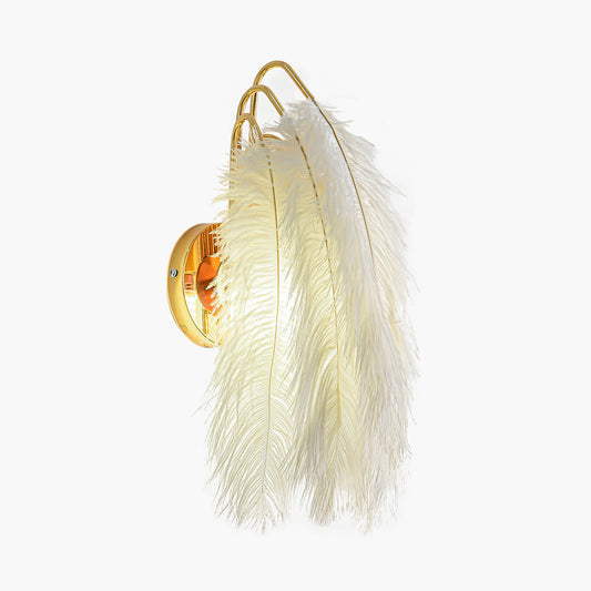 Ostrich Feather Wall Lamp Design