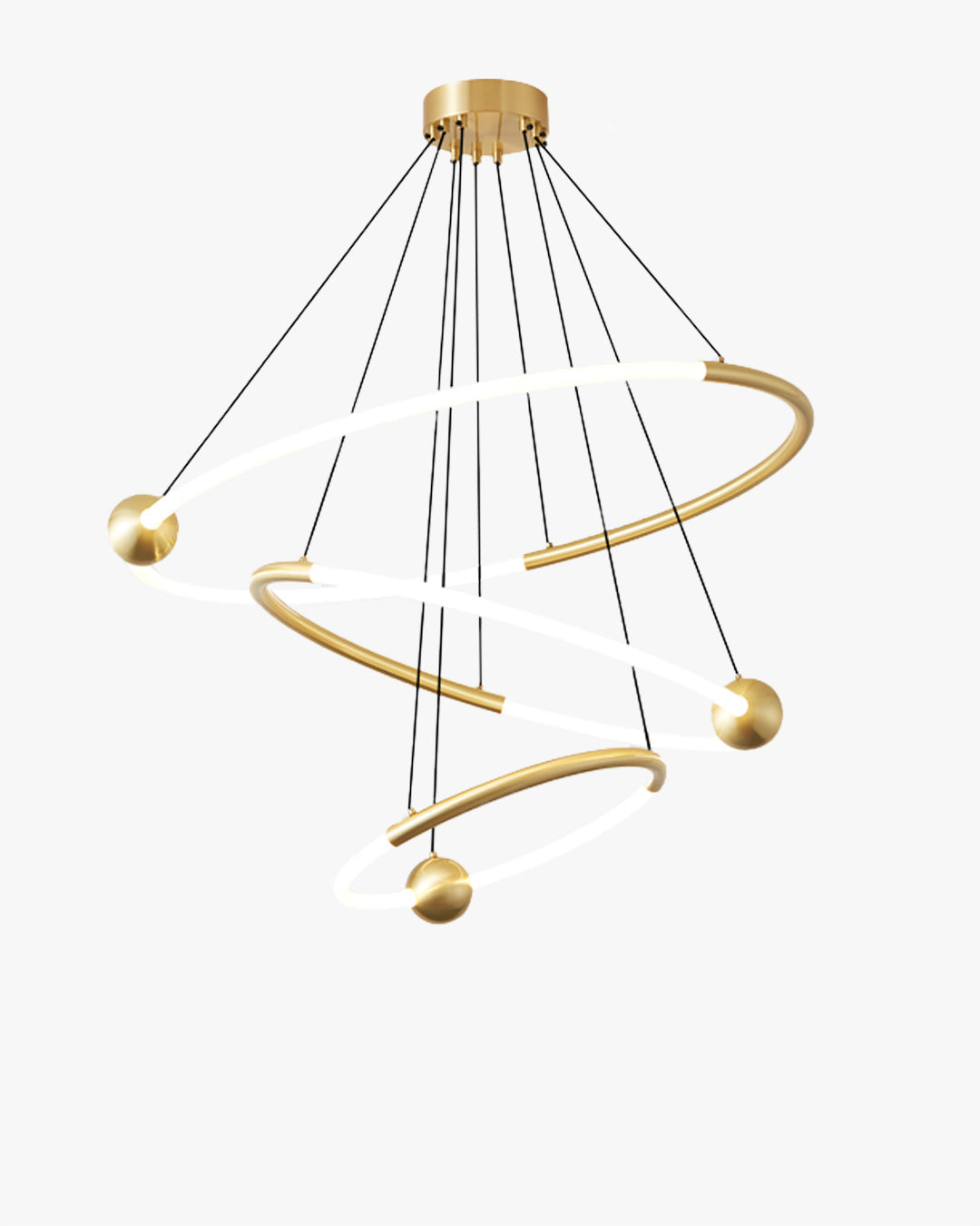 WOMO Circular Led Brass Chandelier-WM2342