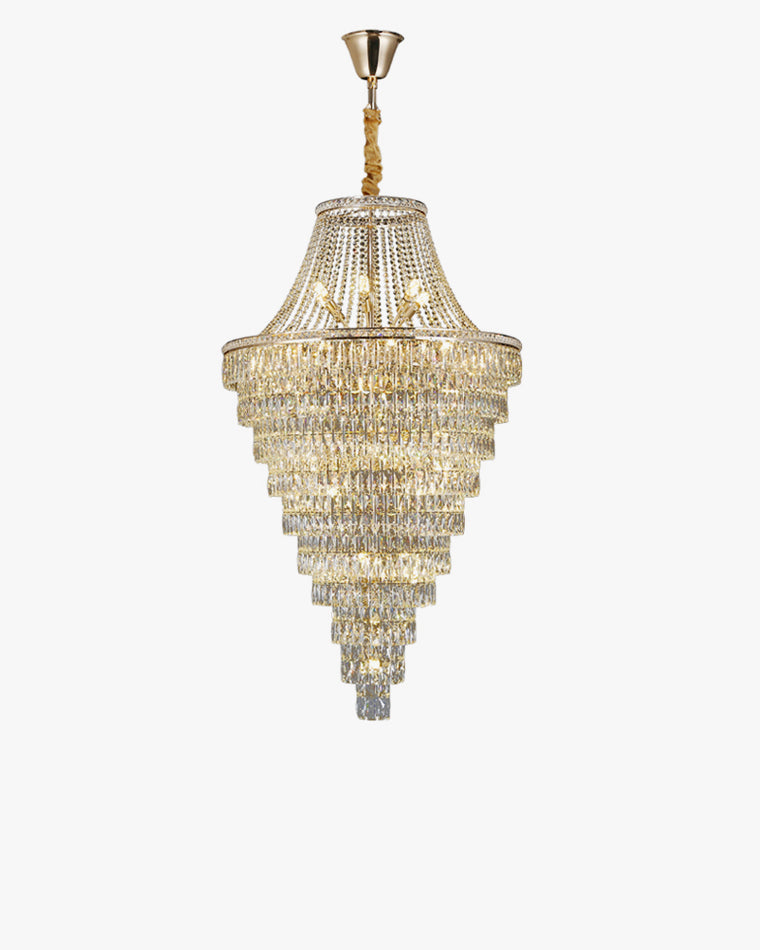 WOMO Oversized Gold Crystal Chandelier-WM2379