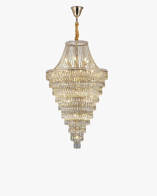 WOMO Oversized Gold Crystal Chandelier-WM2379