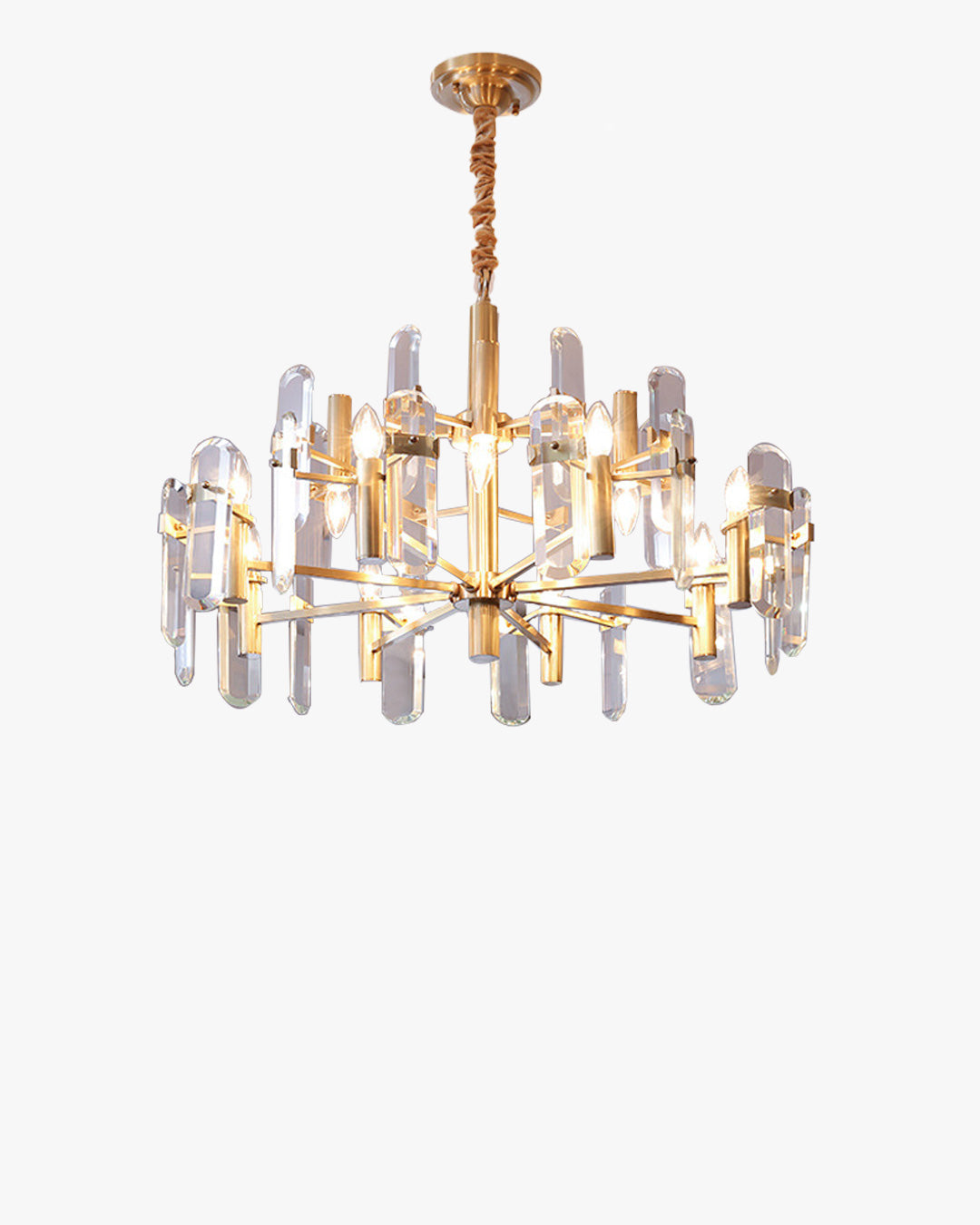 WOMO Black Candle Crystal Chandelier-WM2519