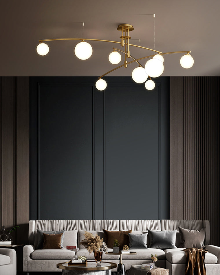 WOMO Branching Frosted Glass Bubble Chandelier-WM2295a