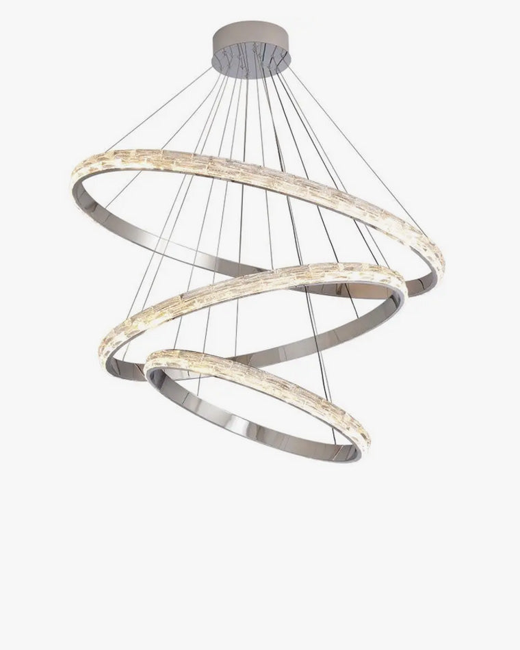 WOMO Tiered Circular Led Crystal Chandelier-WM2491
