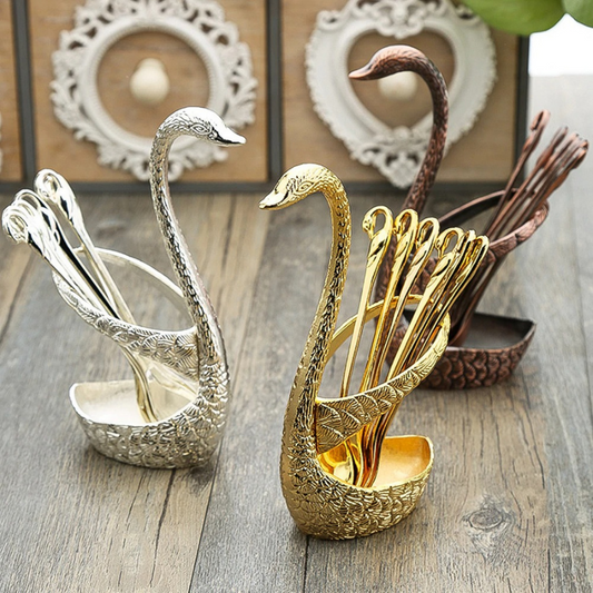 Klastiva‚Ñ¢ Classic Swan Dessert Tableware Set - Nordic Side - 