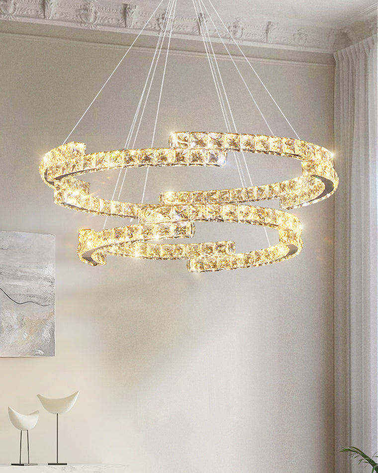 WOMO Circular Led Crystal Chandelier-WM2399