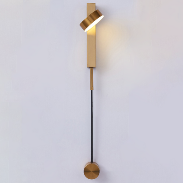 Emelie - Gold Wall Lamp with Dimmer Switch