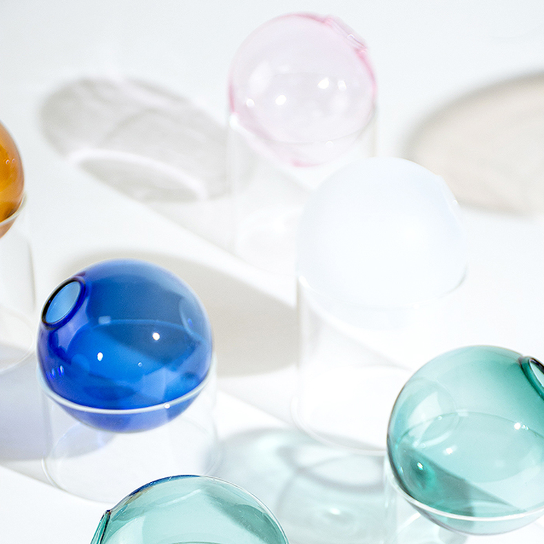 Mini Colorful Spherical Glass Vase