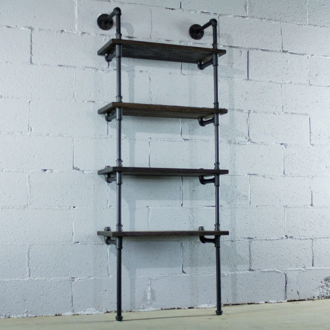 Four Shelf Wall Mounted Bookcase