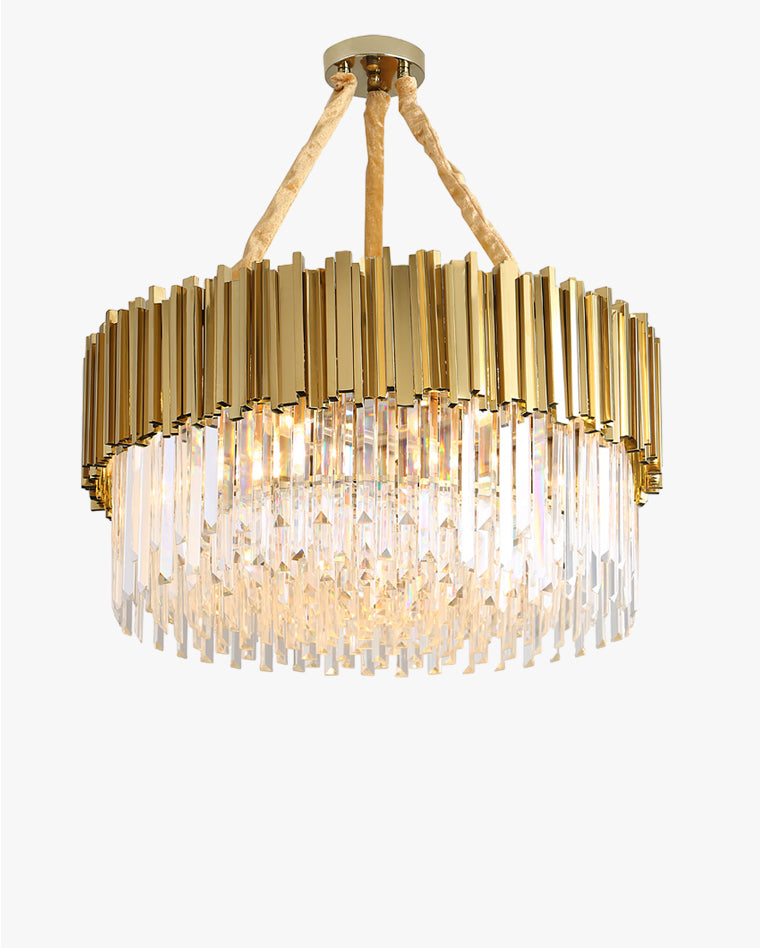 WOMO  Linear Gold Crystal Chandelier-WM2185c