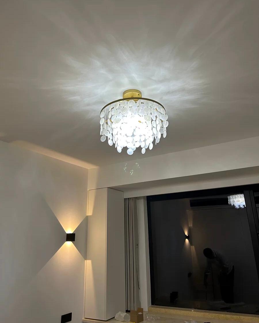 WOMO Capiz Round Chandelier-WM2474