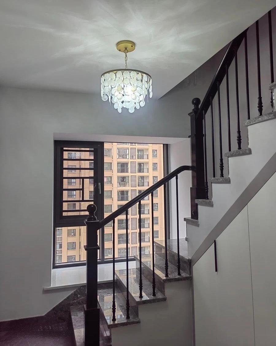 WOMO Capiz Round Chandelier-WM2474