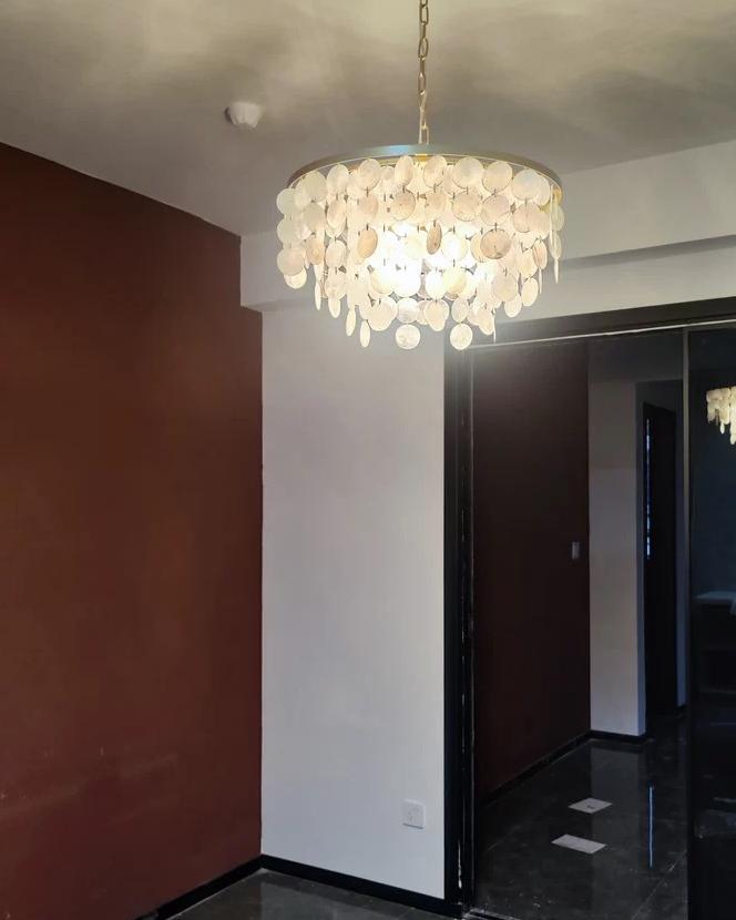 WOMO Capiz Round Chandelier-WM2474