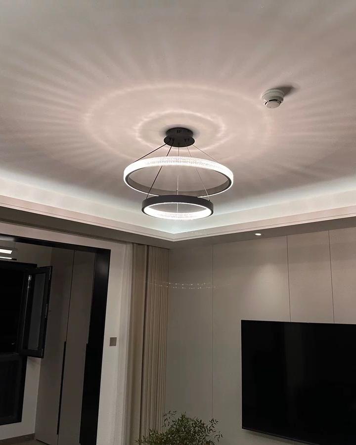 WOMO Circular Led Brass Chandelier-WM2347