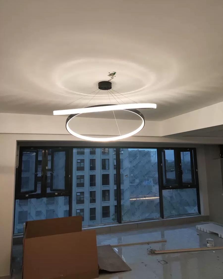 WOMO Circular Led Brass Chandelier-WM2347