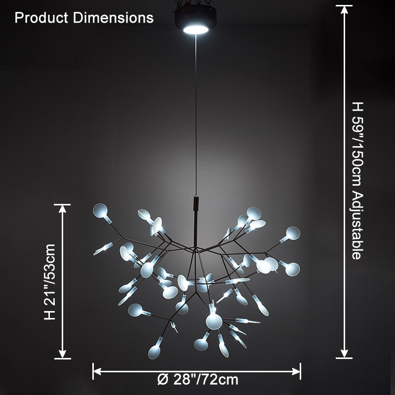 WOMO Heracleum/Firefly Branch Chandelier-WM2072