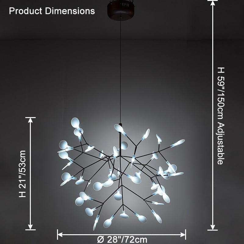 WOMO Heracleum/Firefly Branch Chandelier-WM2072