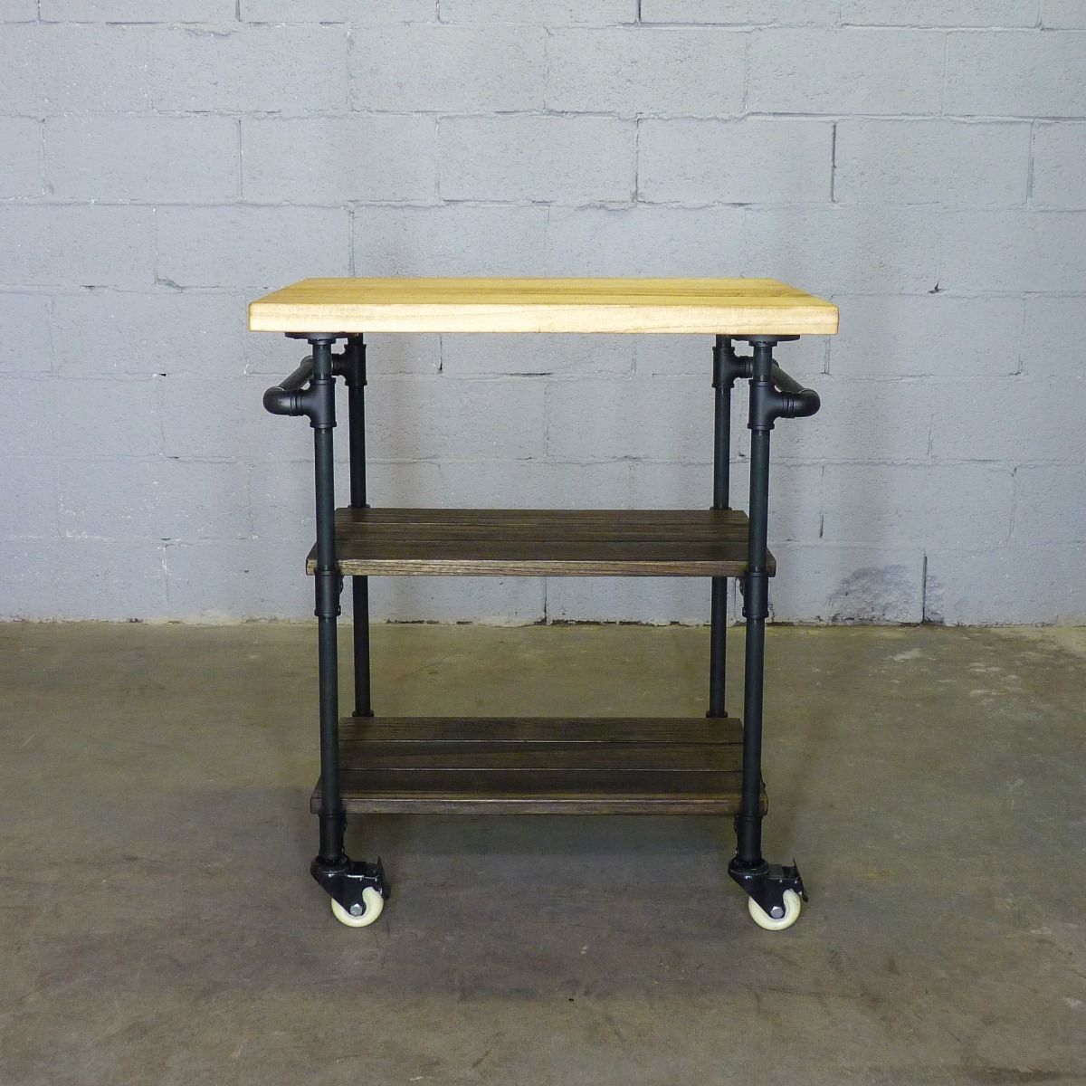 Three Tier Wooden Kitchen Island - Nordic Side - 10-07, feed-cl0-over-80-dollars, furniture-pipeline, furniture-tag, hanging-lamp, US