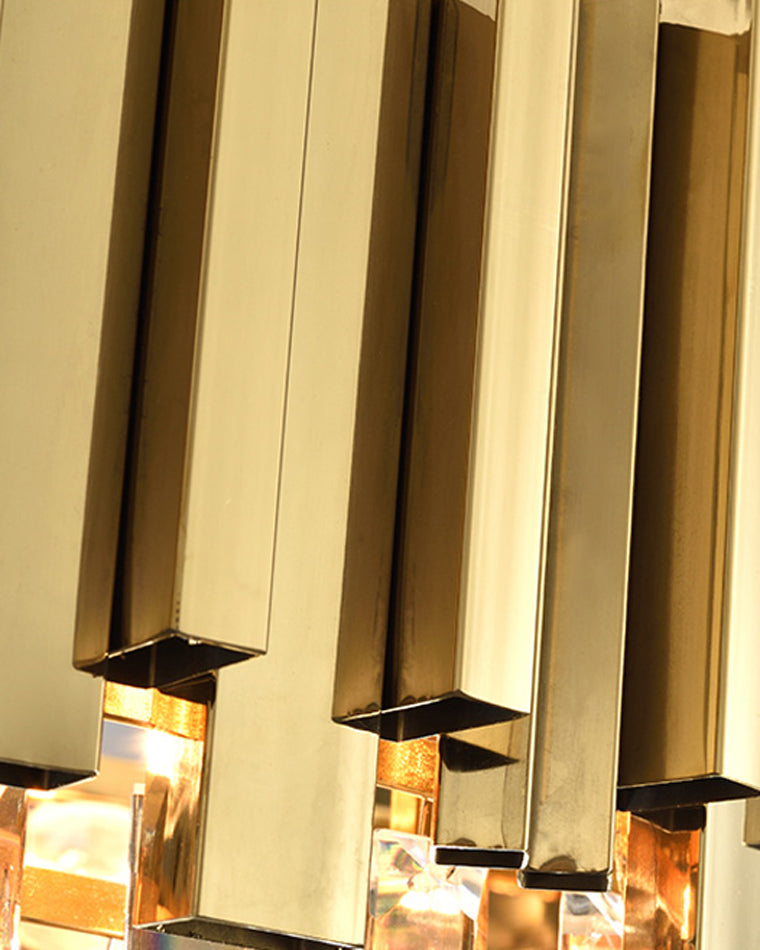 WOMO 2 Tier Gold Crystal Chandelier-WM2185b