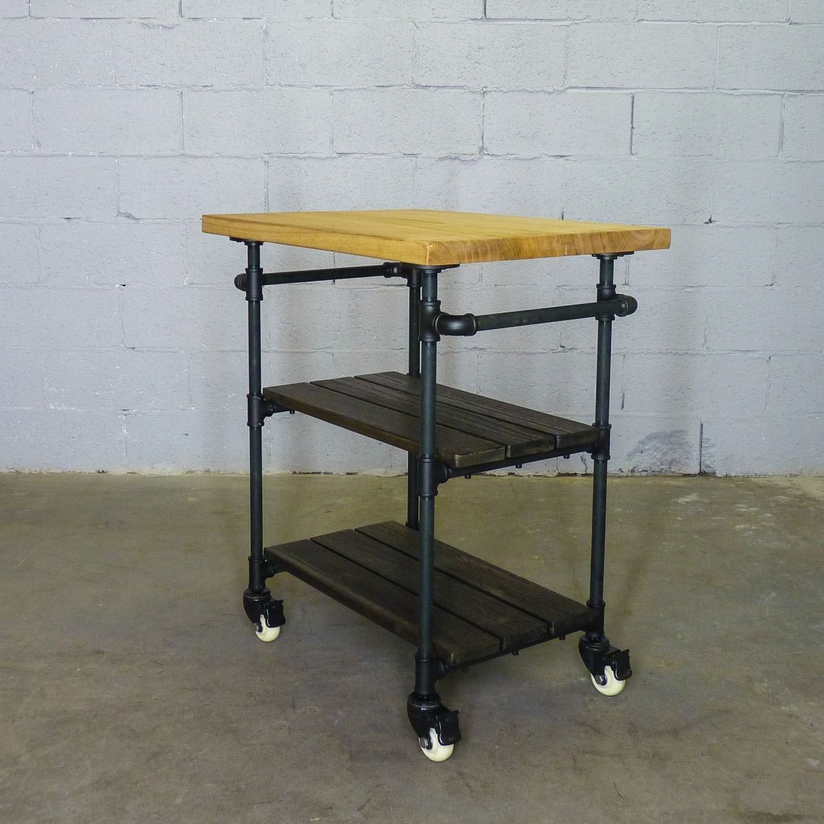 Three Tier Wooden Kitchen Island - Nordic Side - 10-07, feed-cl0-over-80-dollars, furniture-pipeline, furniture-tag, hanging-lamp, US