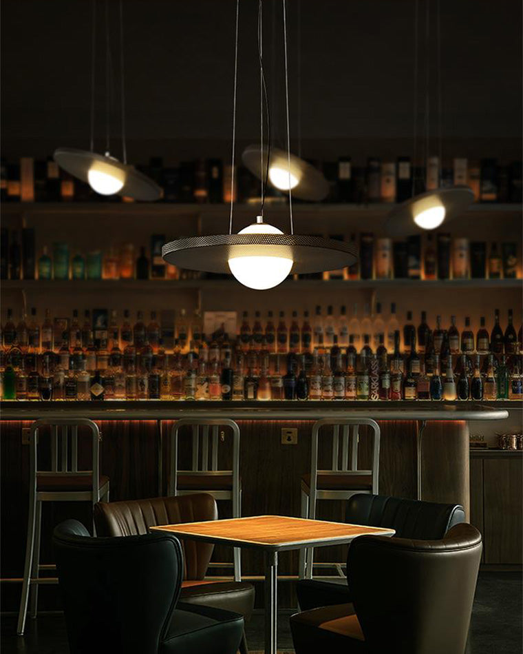 WOMO Black Disc Pendant Light-WM2324