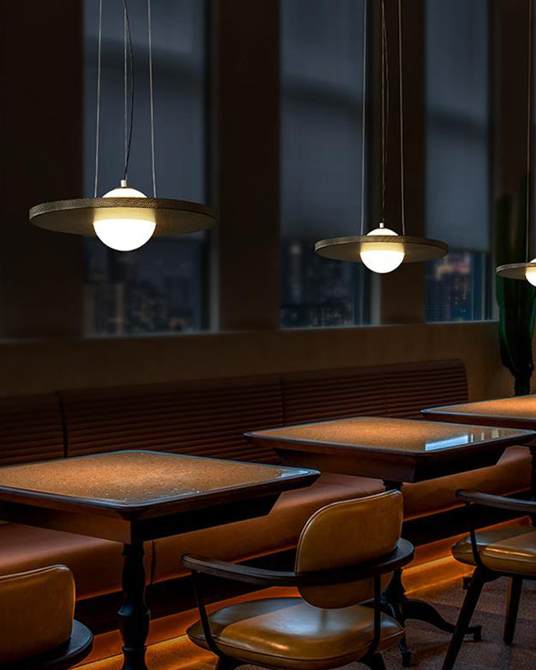 WOMO Black Disc Pendant Light-WM2324