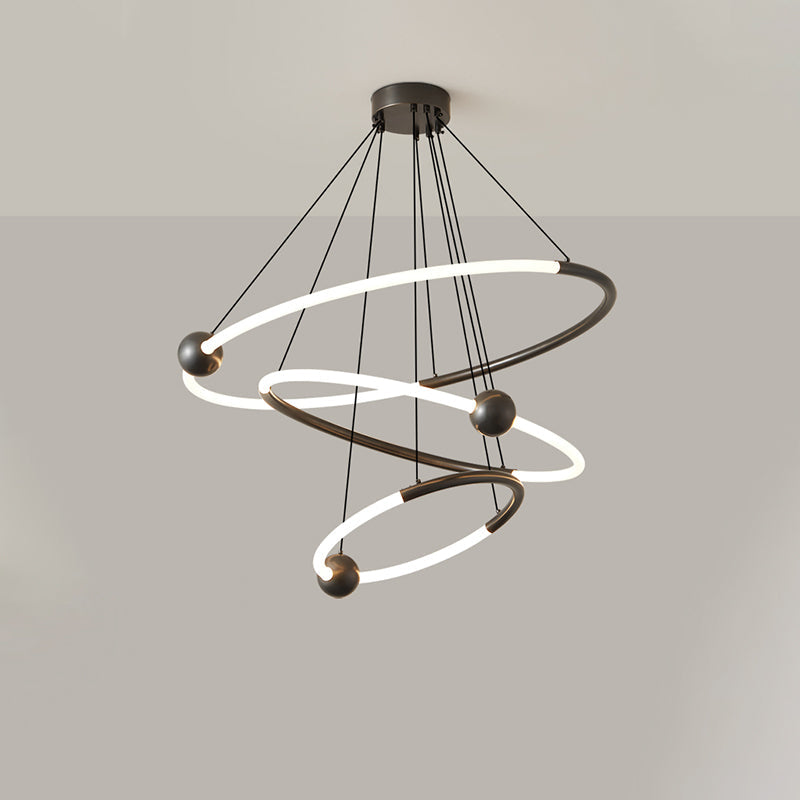 WOMO Circular Led Brass Chandelier-WM2342