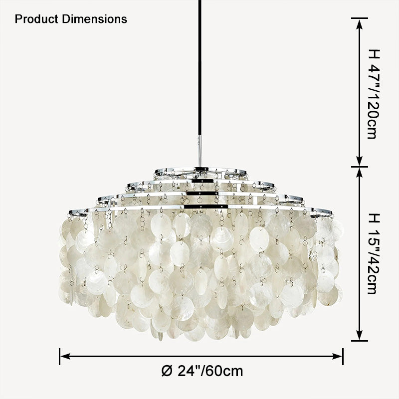 WOMO Mother of Pearl Chandelier-WM2346