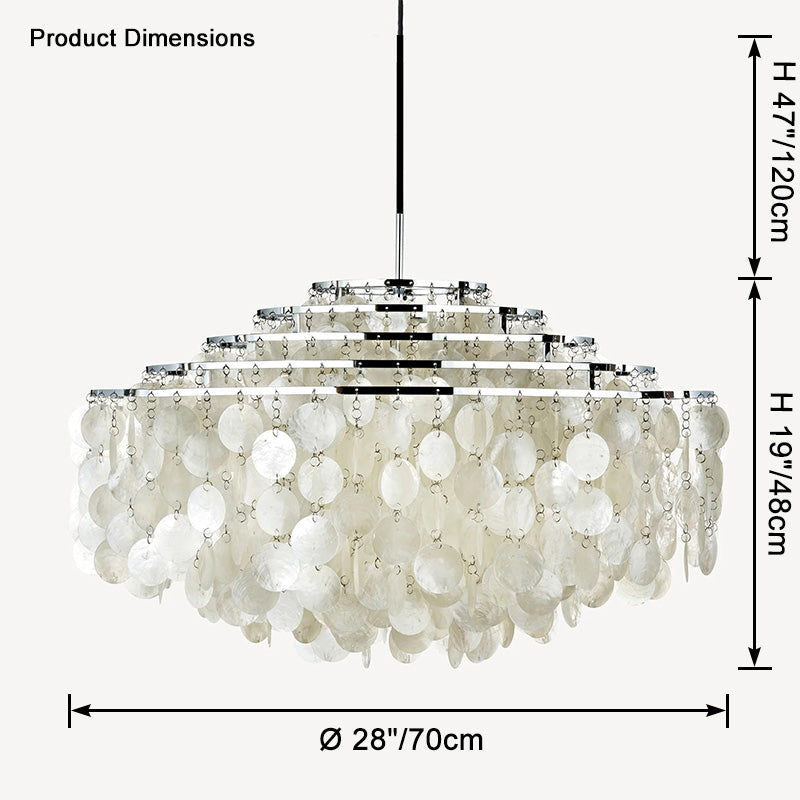 WOMO Mother of Pearl Chandelier-WM2346